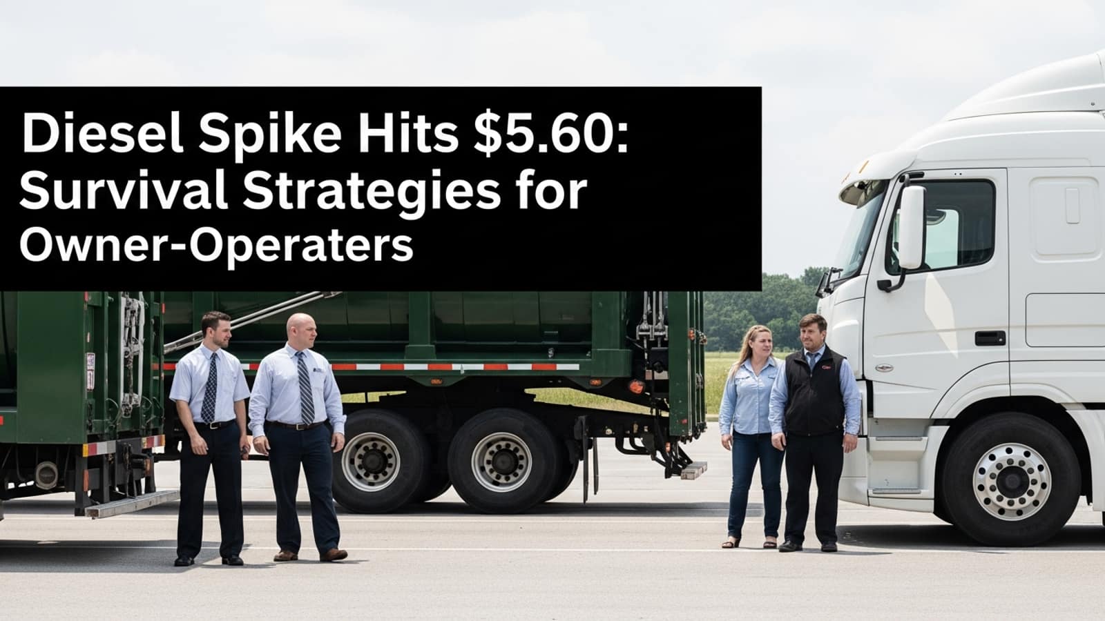 Illustration: Diesel Spike Hits $5.60: Survival Strategies for Owner-Operators