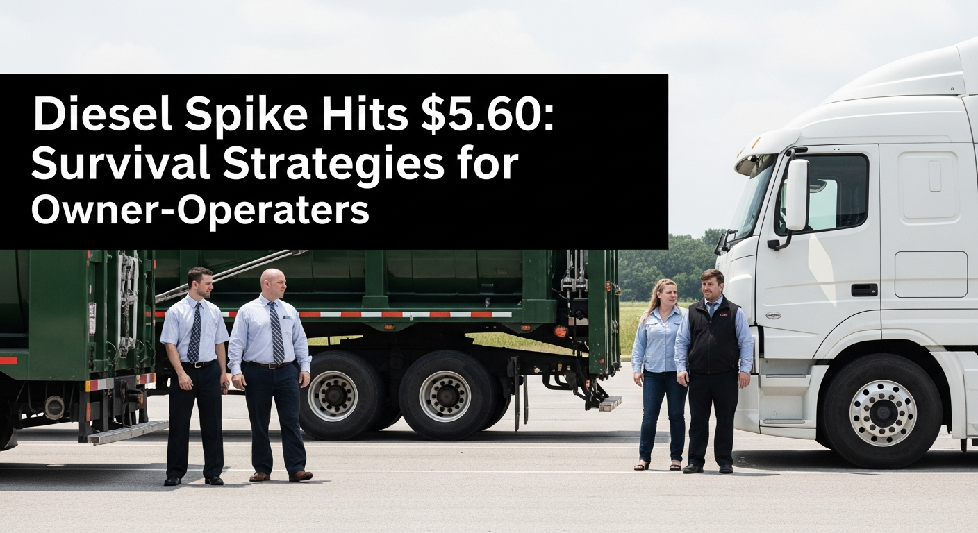 Illustration: Diesel Spike Hits $5.60: Survival Strategies for Owner-Operators